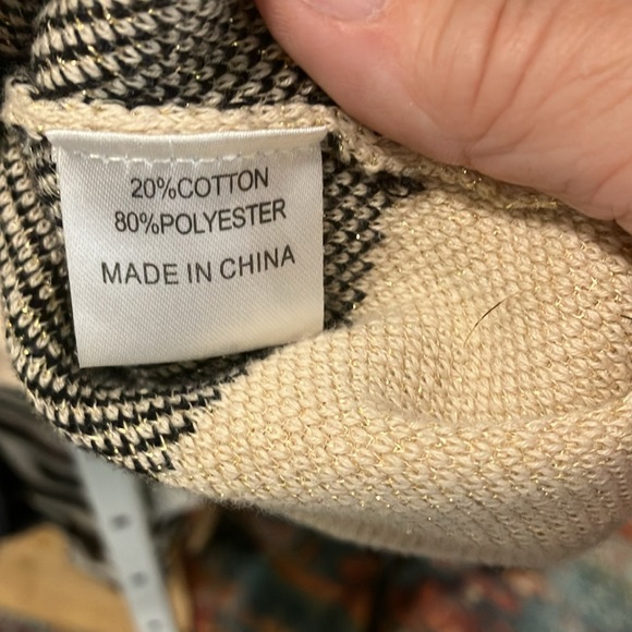 Dream State metallic retro flower baroque patterned sweater size M - Picture 5 of 9